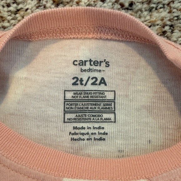 Carter's Pink Bunny Pajama Set - Picture 2 of 2